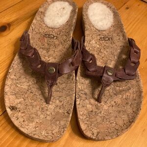 UGG cork flip flops